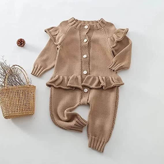 Unisex newborn long sleeve wool romper winter clothes - G0135
