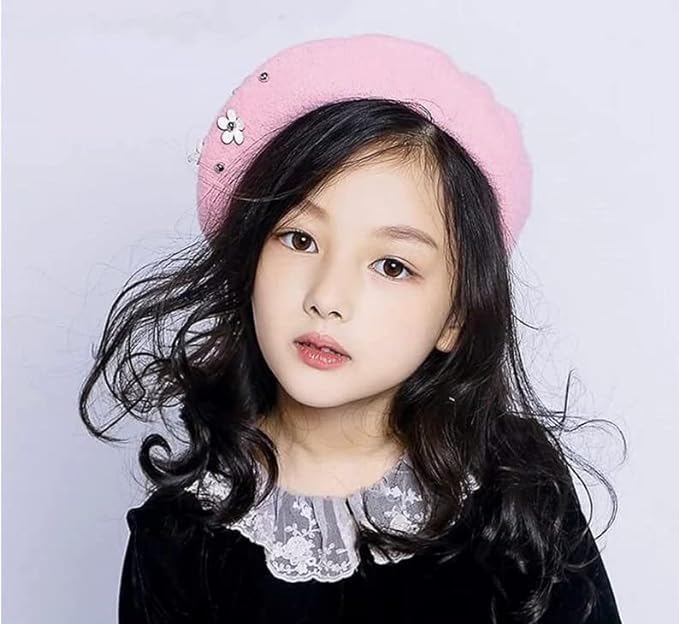 Girls Winter Wool Beret Classic French Style