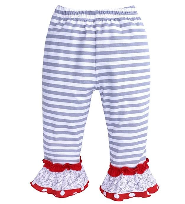 Baby & Toddler Girl Christmas Outfit T-shirt + Stripe Bell Pants - G0004
