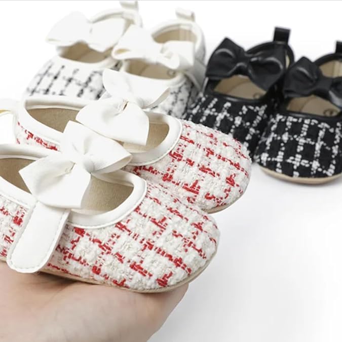 Baby Girl Dress Shoes Mary Jane Princess Shoes Anti-Slip Soft Sole - S0009