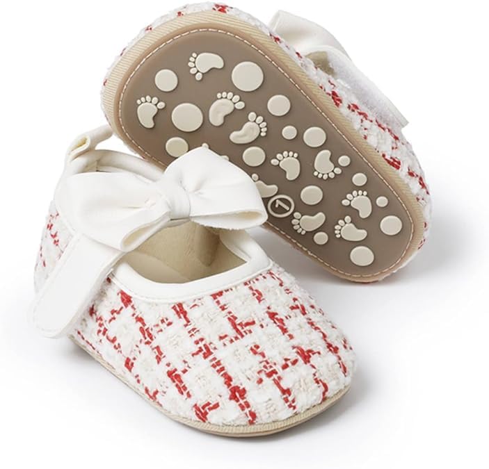 Baby Girl Dress Shoes Mary Jane Princess Shoes Anti-Slip Soft Sole - S0009