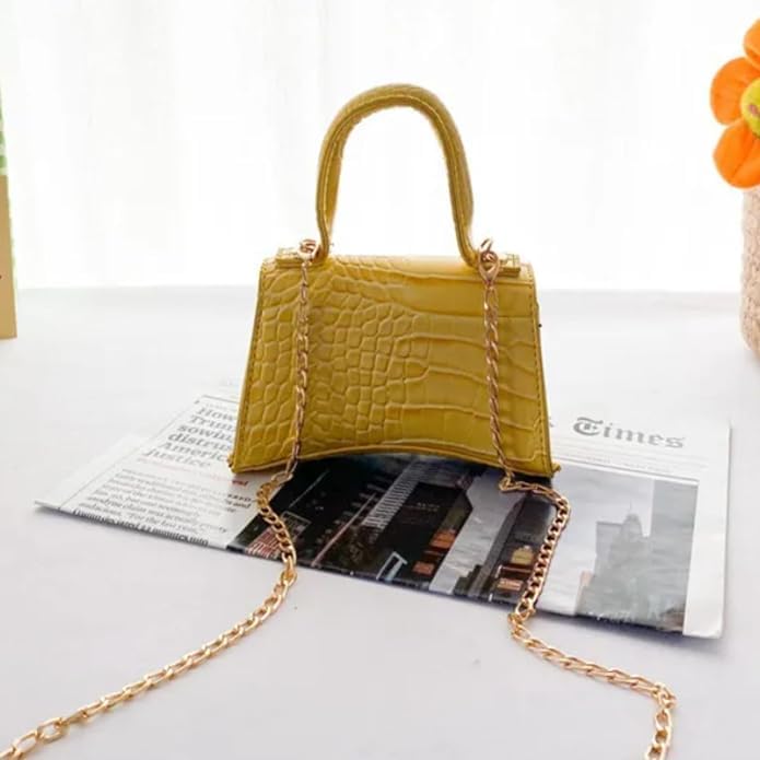 Crocodile print mini bag with top handle for girls