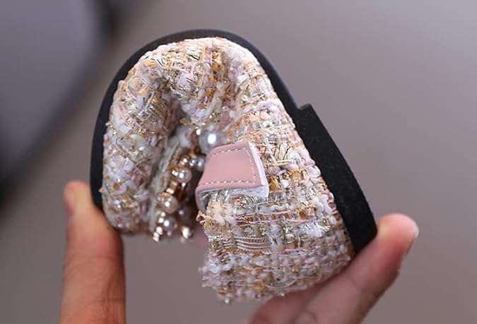 Princess Shoes with Pearls for Girls Mary Jane Style - S0060