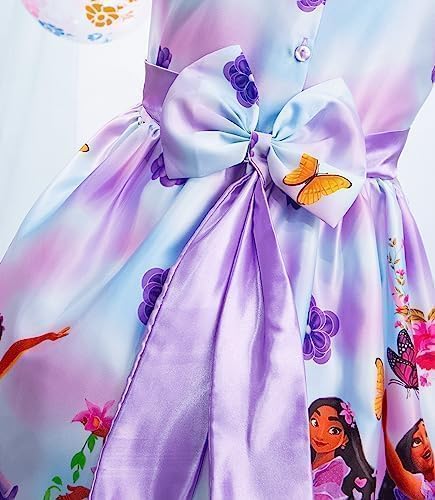 Girl's Isabela Madrigal Themed Lavander Dress - G0043