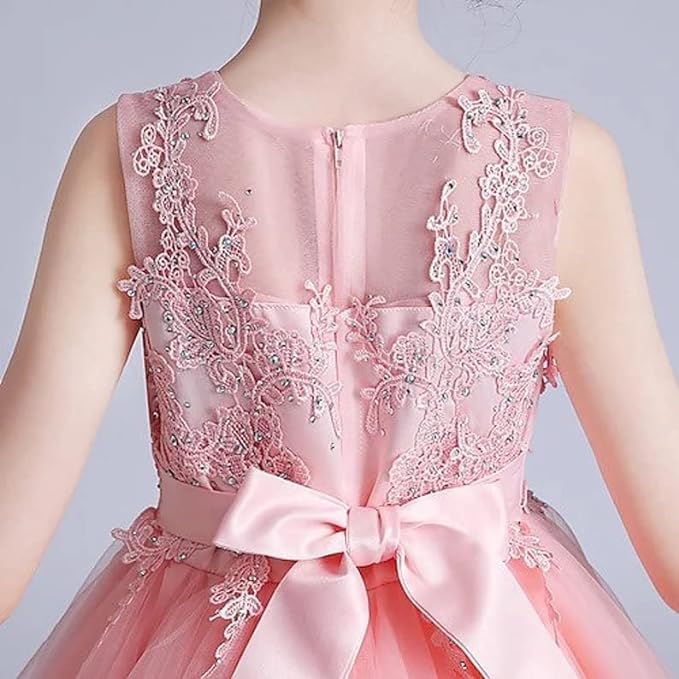 Long Dress with Layered Tulle Skirt and Embroidered Chest - G0085