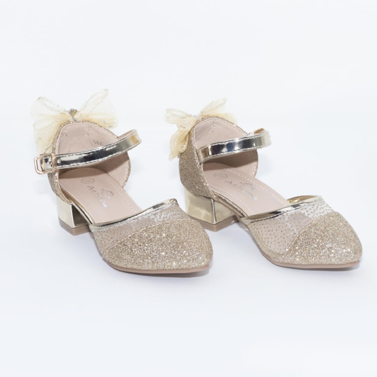 Girl's Mary Jane Shoes Low Heels and Glitter