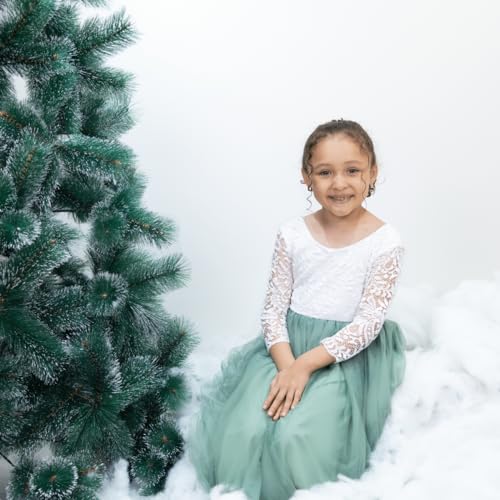 Party Flower Girl Dress with Lace Back A-Line Straight - Fall Dress G0100