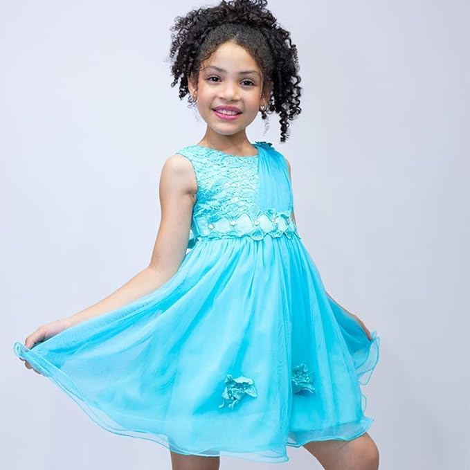 Tulle Dress Lace Embroidered Flowers for Girls - G0128