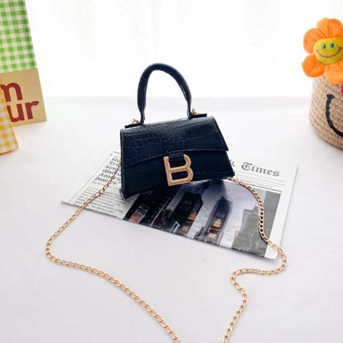 Crocodile print mini bag with top handle for girls