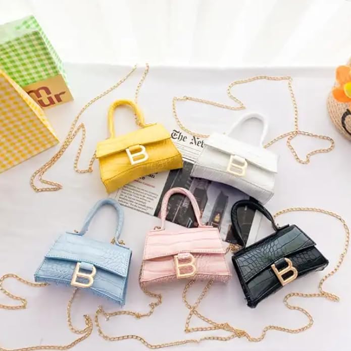 Crocodile print mini bag with top handle for girls