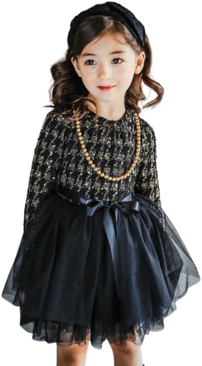 Beautiful Plaid Dress with Puffed Tulle Skirt for Elegant Occasions - G0016