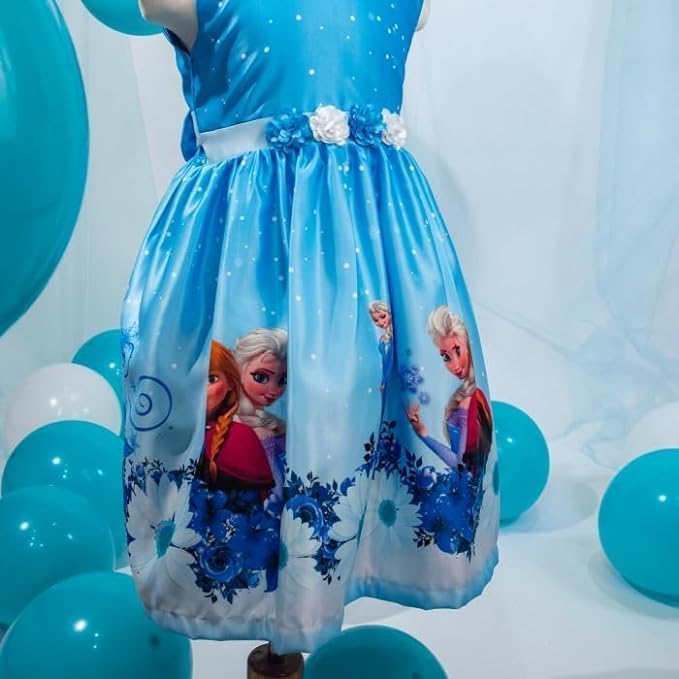 Girl's Elsa and Anna Themed Dress Knee-Lenght Halloween, Birthday - G0041