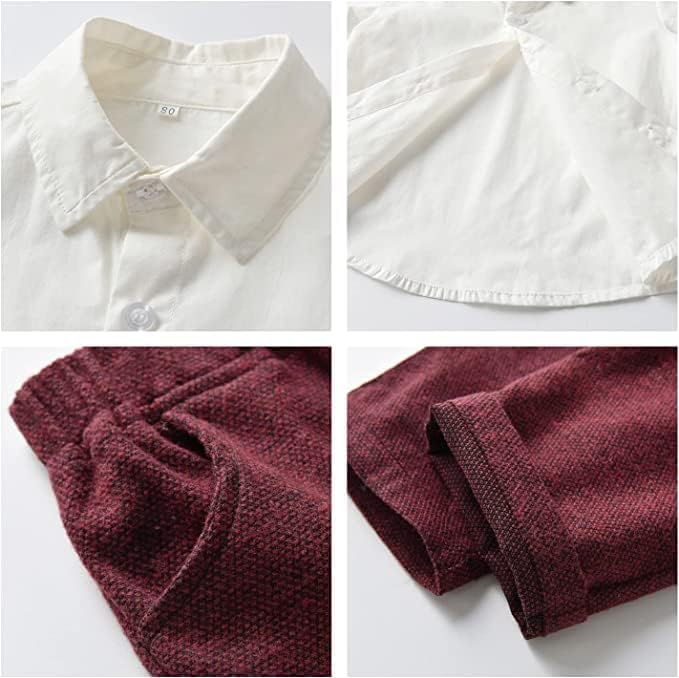 Baby and Toddler Boy Jumpsuit + Beret Hat + Suspenders & Bow Tie - B0001