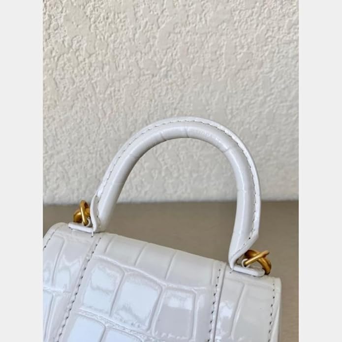 Crocodile print mini bag with top handle for girls