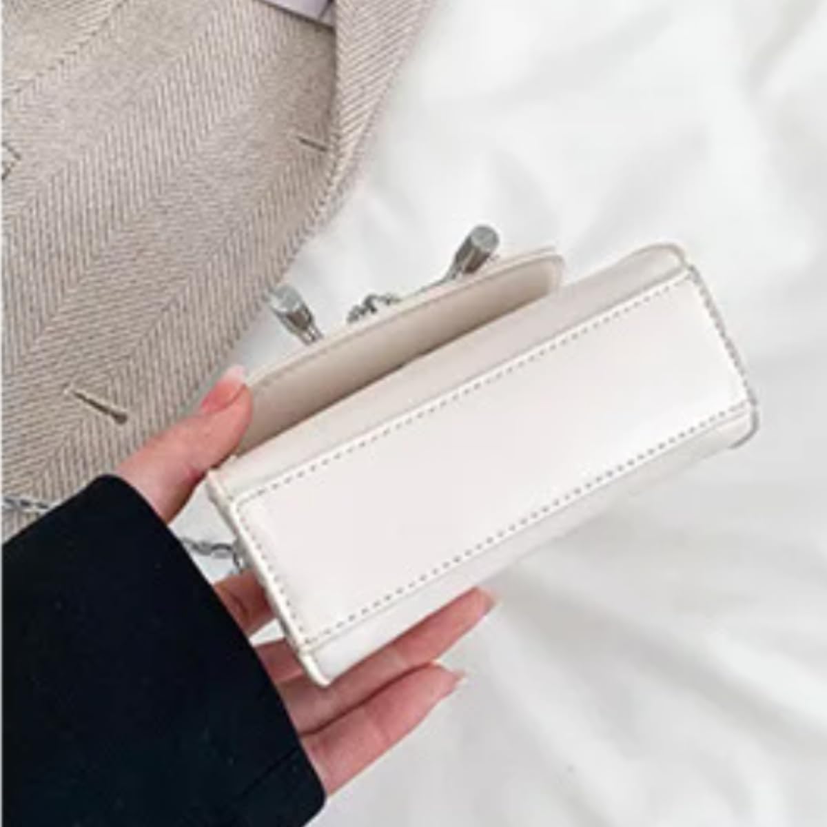 Fashion Mini Handbags PU Crossbody Coin Purse with chain jelly