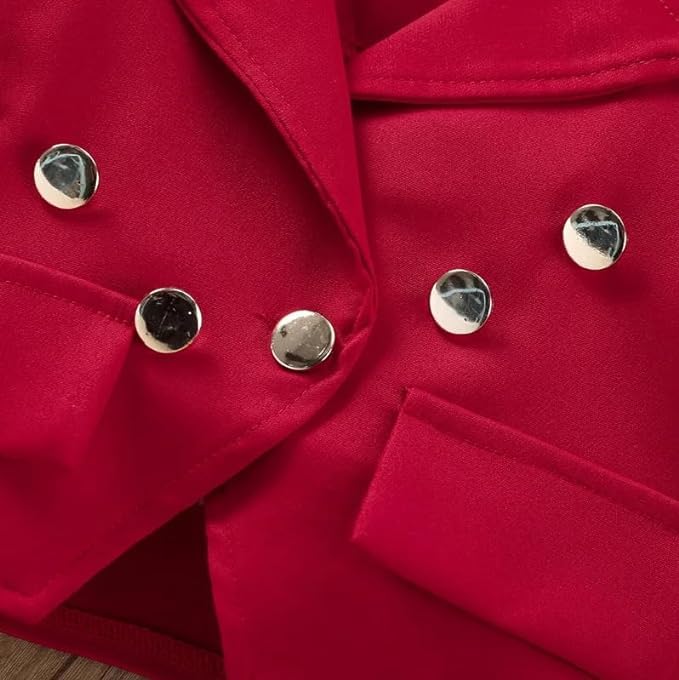 Girls' Red Blazer and Tulle Skirt Set - G0071