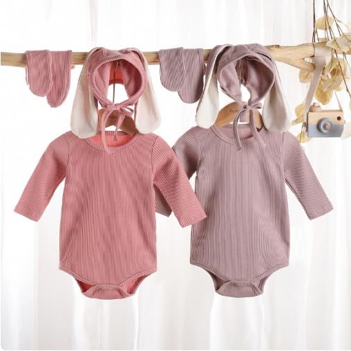 Baby Easter Bunny Set Baby romper suit + Long Ears Bunny Hat + Socks - C0001