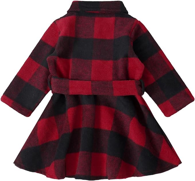 Winter Plaid Dress for Girls Special for Holidays G0137