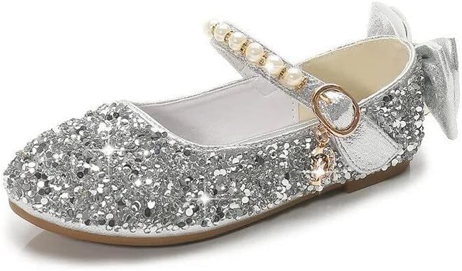 Girl's Mary Jane shoes with sequins for weddings - S0025