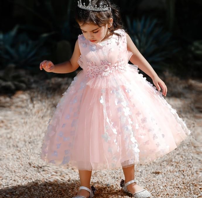 Tulle and Floral Wedding and Party Dresses for Girls - G0126