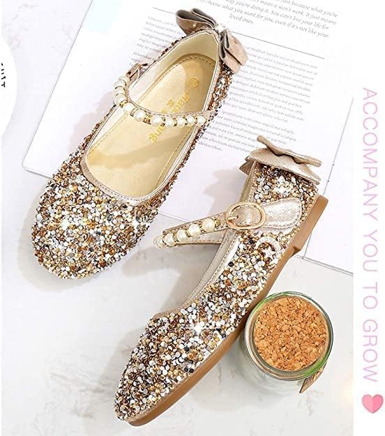 Girl's Mary Jane shoes with sequins for weddings - S0025