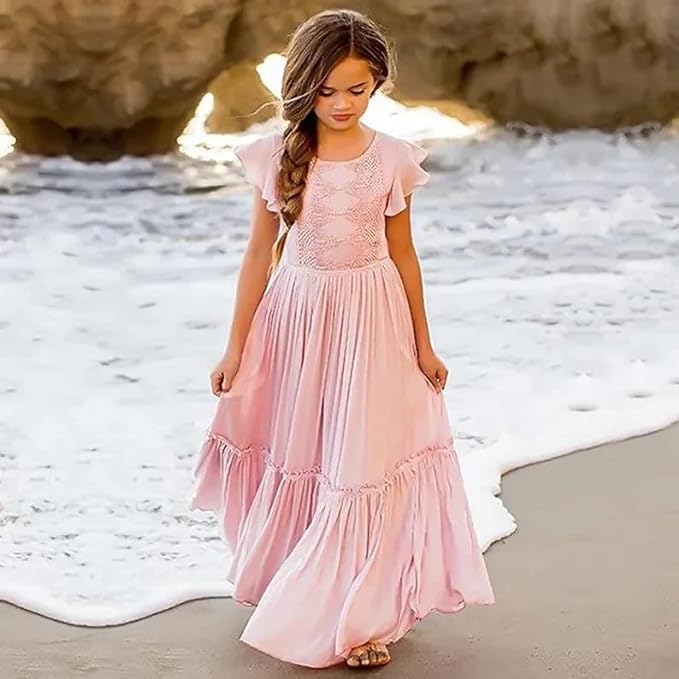 Boho Maxi Dress Dress for Girls A-line - Spring Dresses - G0020