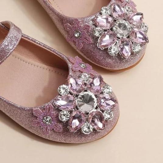 Girls Dress Shoes Mary Jane Princess Elsa Flats - S0035