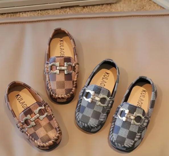 Boys Casual Dress Shoes Toddler Loafers Slip-On Flat Sole - S0019