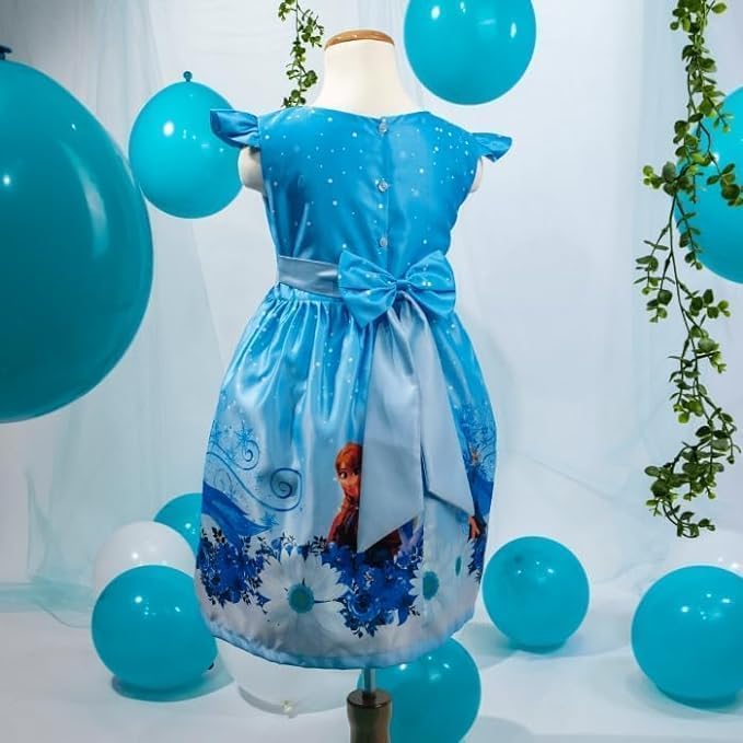 Girl's Elsa and Anna Themed Dress Knee-Lenght Halloween, Birthday - G0041