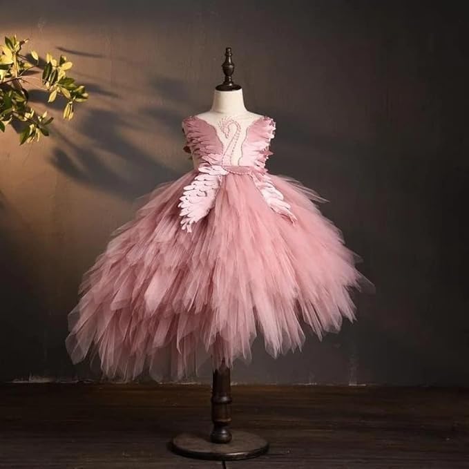 Girl's Swan Lake Dress with Tutu Puffed Skirt for Special Occasions - G0053
