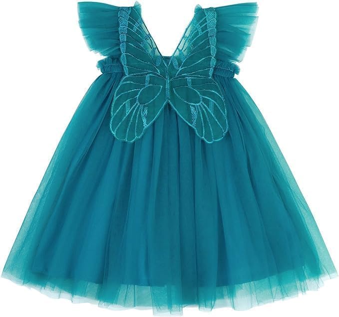Layered Butterfly Tulle Tutu Summer Dress for Girls - G0081