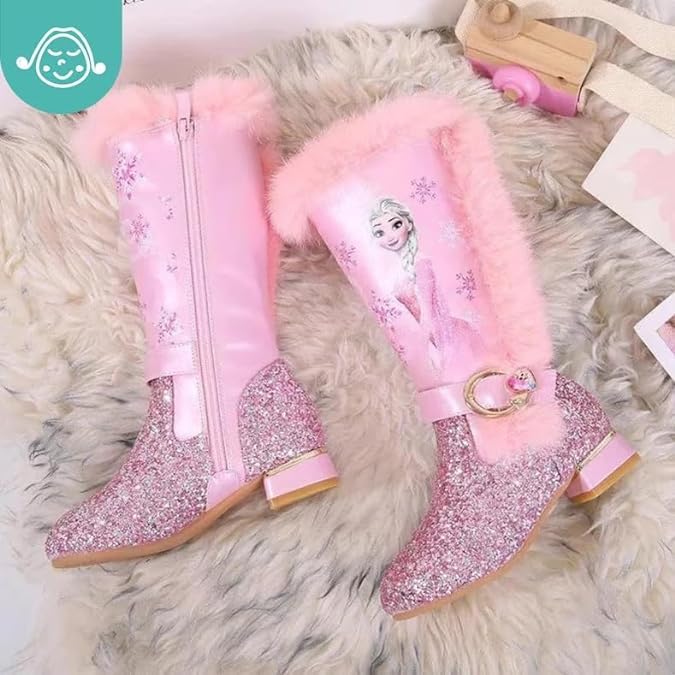 Girl's Winter boots with velvet of Princess High Boots - S0030