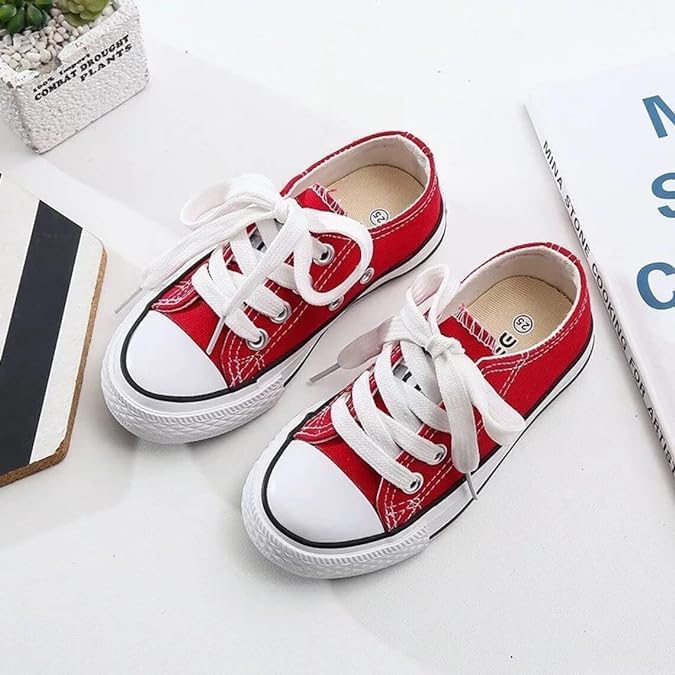 Girl's Canvas Sneakers Casual Style Back to School Shoes - S0024