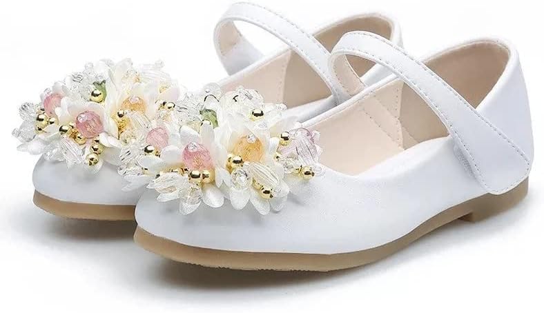 Girls Dress Shoes Mary Jane Flat with Rhinestone - S0034