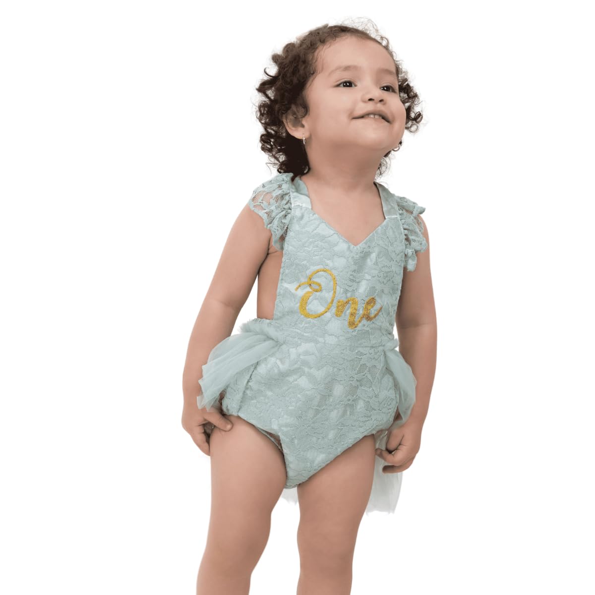 Lace bodysuit with tulle tutu for baby girl - G0078