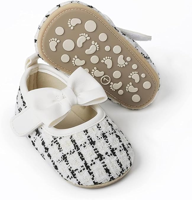 Baby Girl Dress Shoes Mary Jane Princess Shoes Anti-Slip Soft Sole - S0009