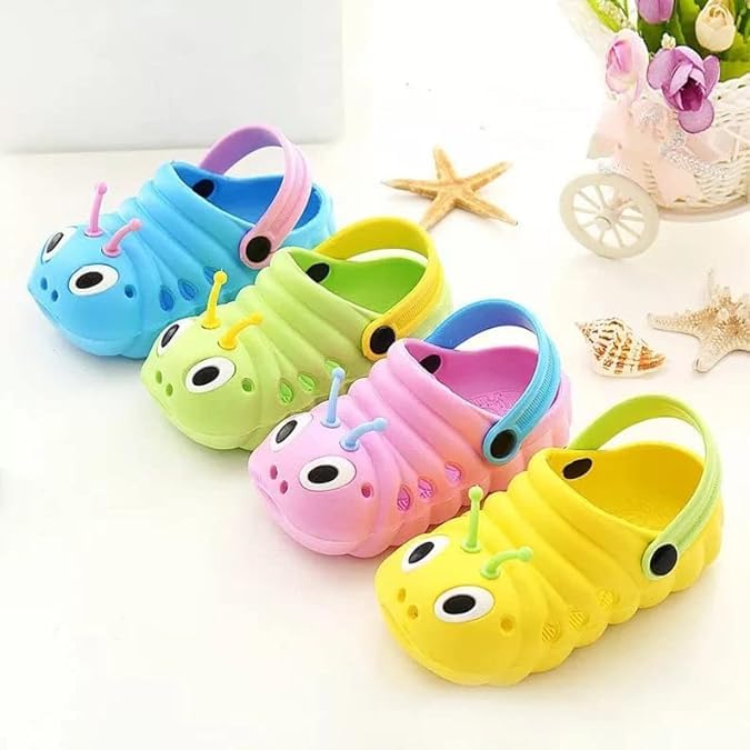 Kid's Lightweight Cute Caterpillar Clogs | Non-Slip, Water-Resistant - S0048
