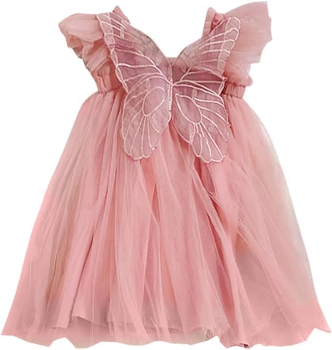 Layered Butterfly Tulle Tutu Summer Dress for Girls - G0081