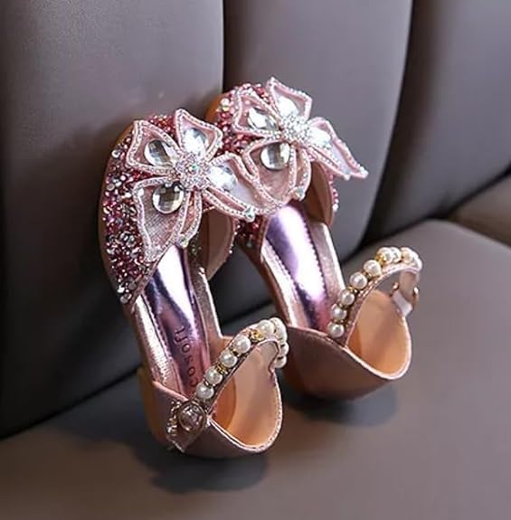 Girls Mary Jane Shoes with Rhinestones Butterfly and Sequin - S0039