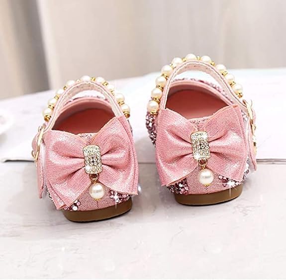 Girl's Mary Jane shoes with sequins for weddings - S0025