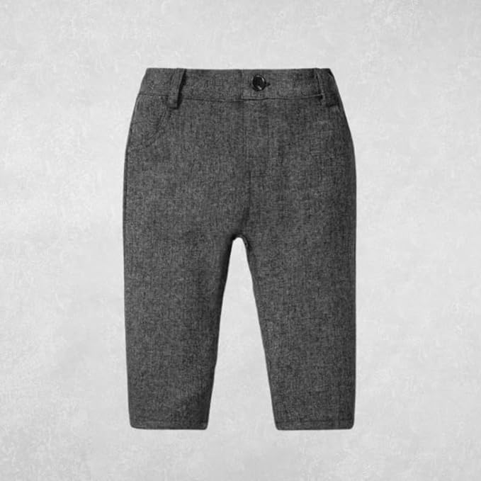 Newborn Boys Wool Set Vest + Pants + Jumpsuit Dress Shirt & Striped Tie - B0026