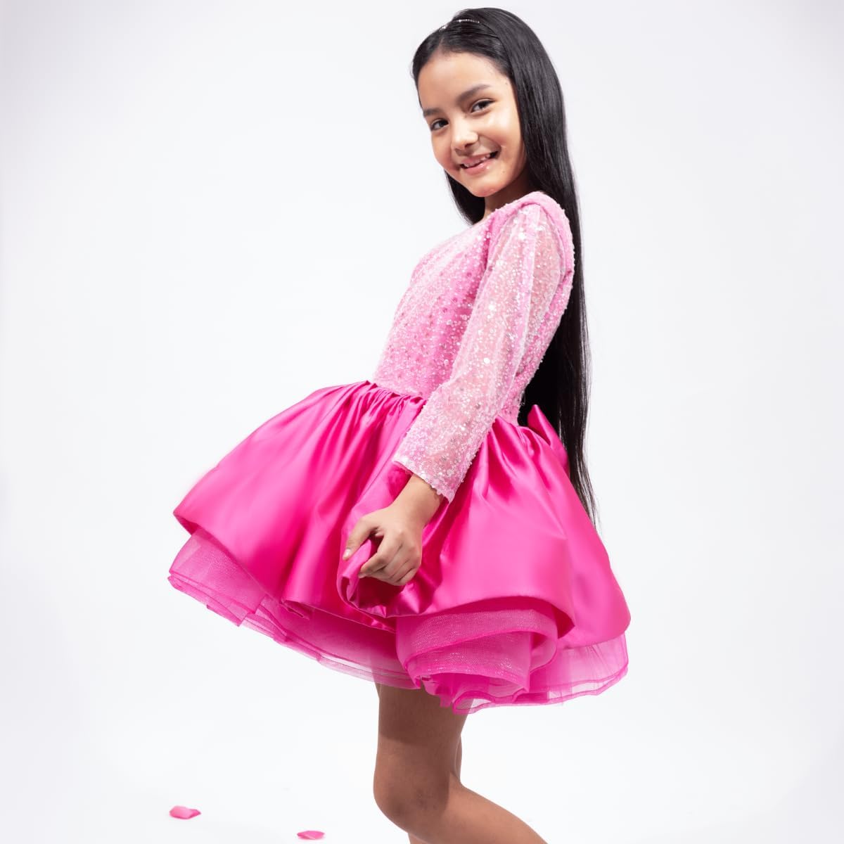 Sparkling Satin Princess Dress - G0121