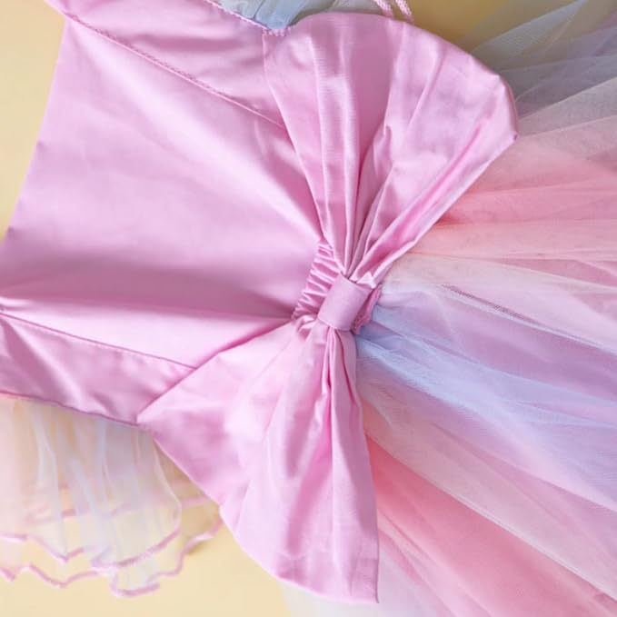 Baby Girls Romper Dress Fly Sleeve Mesh Tutu Dress - G0006