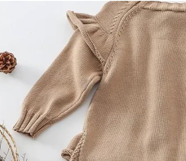 Unisex newborn long sleeve wool romper winter clothes - G0135