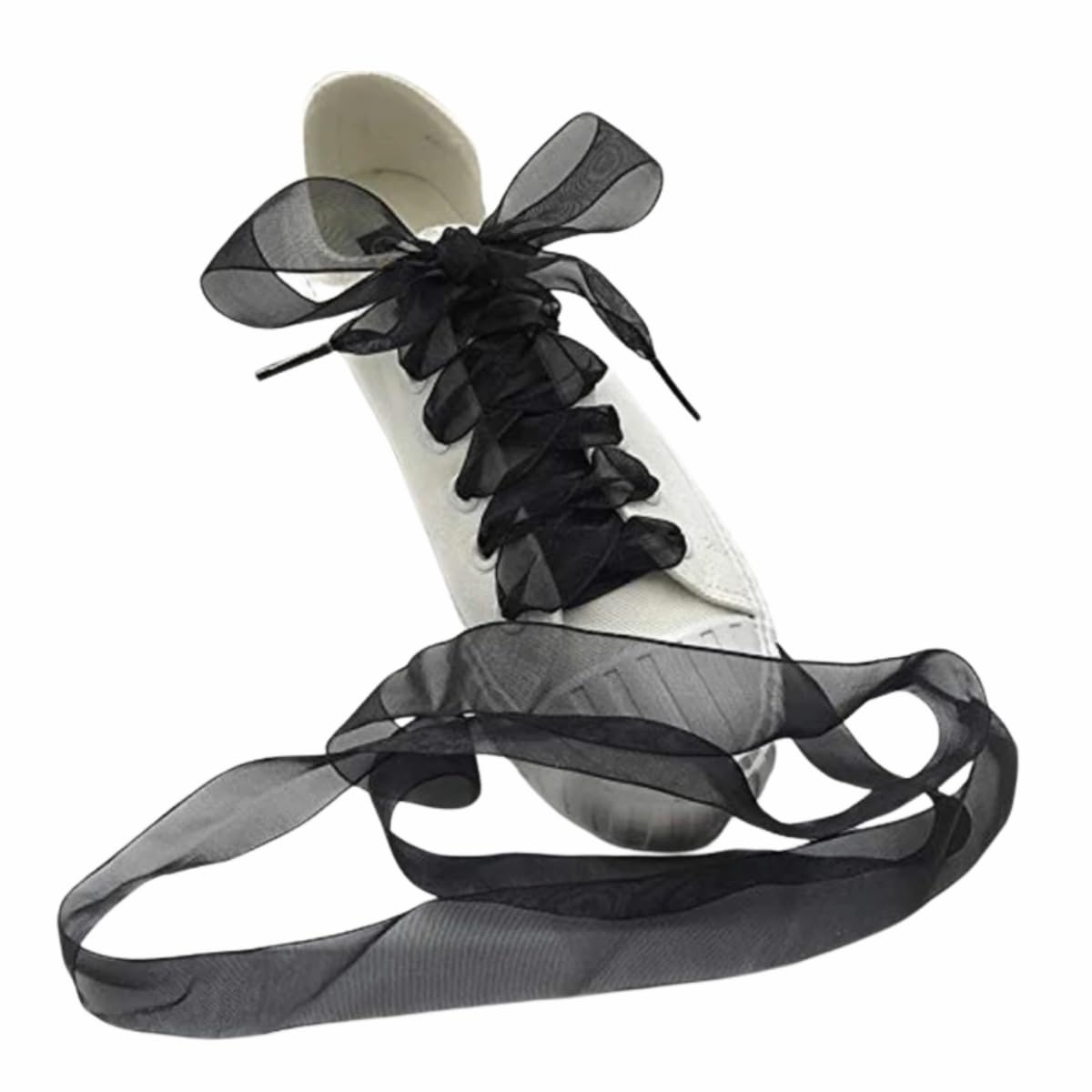 6 pairs of Flat Lace Chiffon Shoelaces for Kids and Adults