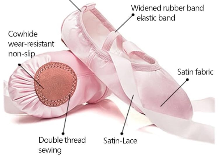 Girls Ballet Shoes Stretch Canvas Split Sole - S0032