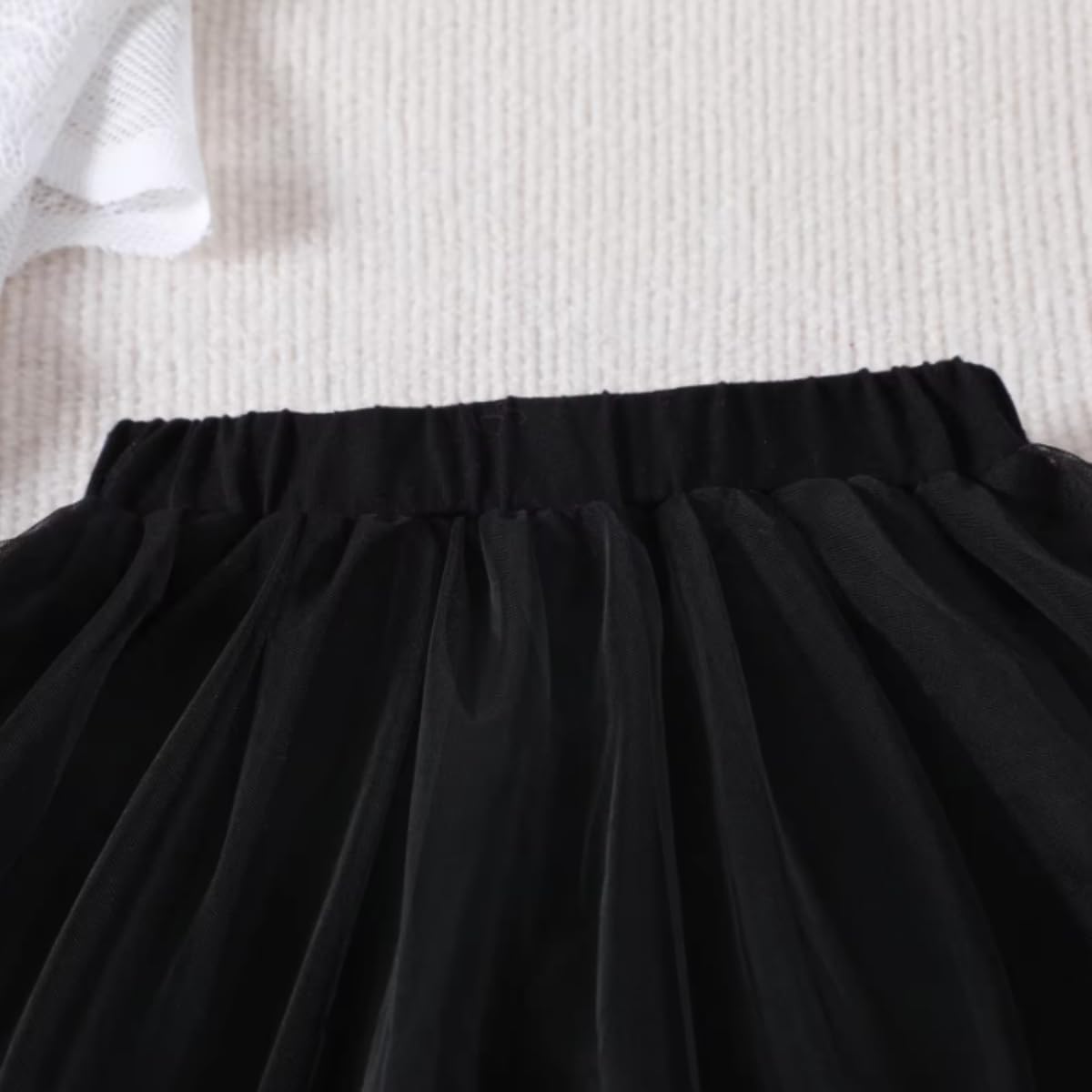 Girls Back to School T-shirt + Black Mesh Skirt