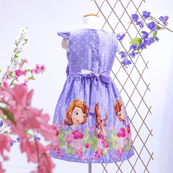 Girls' Princess Sofia Themed Purple Dress - G0070