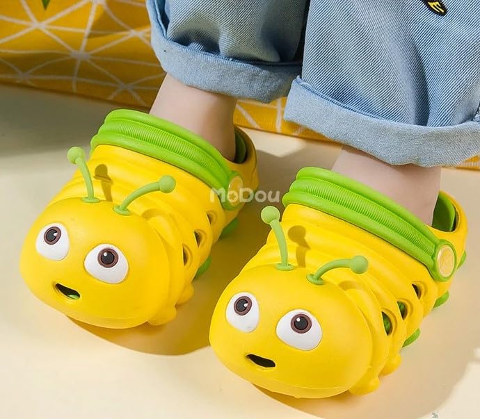 Toddler Girls and Boys Sandals Cartoon Caterpillar Non-Slip Water Clogs - S0065