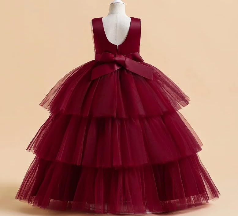 Elegant Long Tulle Dress with Layered Skirt for Special Occasions - G0027